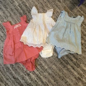 12-18 month Baby Gap dress and bloomers lot (3 outfits)